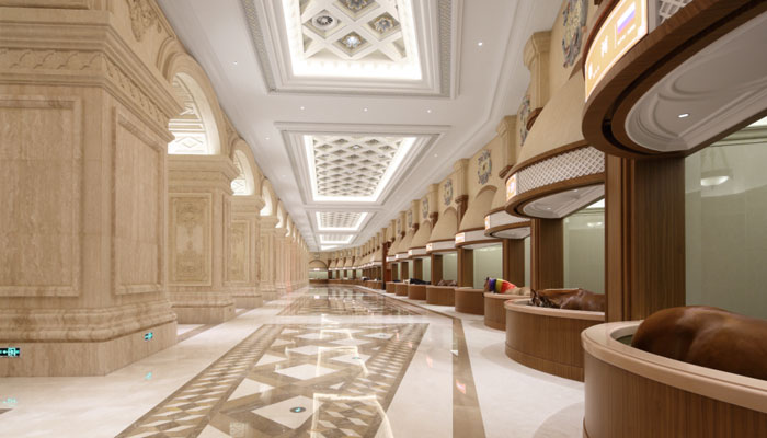 这个博物馆里不玩石头纸片，她家进了一群马